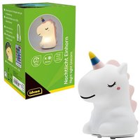 Idena LED Nachtlicht Einhorn mit Fernbedienung weiß 14cm USB Lithium Ionen Akku Idena LED Nachtlicht Einhorn mit Fernbedienung weiß 14cm USB Lithium Ionen Akku von Idena