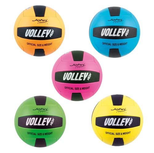 John 52809 Volleyball Neon Grip größe 5 Sortiert (Sortiert | Zufällige Farbe) von Idena