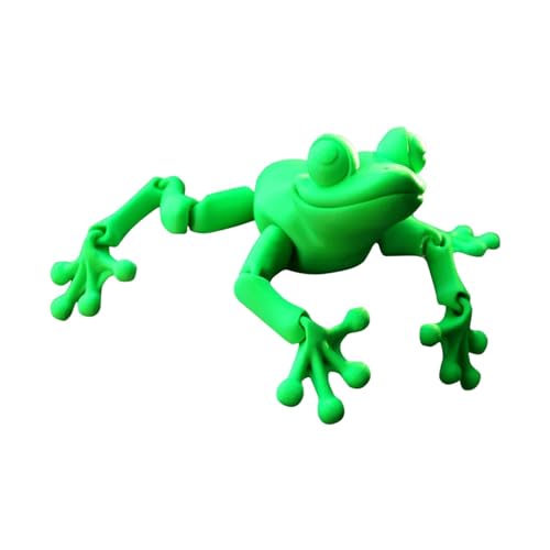 Idezek 3D-gedruckte Tiere,3D-gedruckte Spielzeuge Frosch - Bewegliche Gelenke Erwachsene Zappelspielzeug - Drehbares Zappelspielzeug für Erwachsene, Zappelfrosch 3D-gedruckt, bewegliches Spielzeug, von Idezek