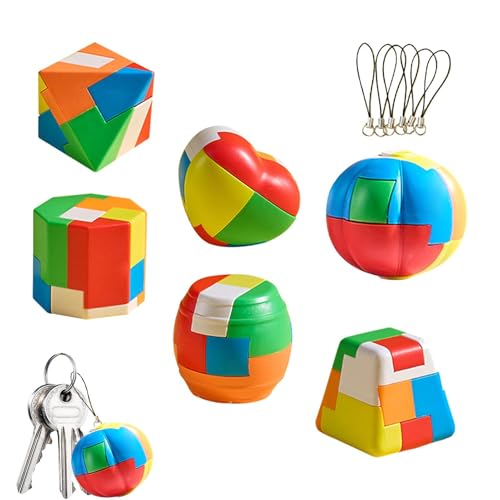 Idezek Denksportaufgaben, Puzzle-Denksportaufgaben - 3D Interlock Puzzle Brain Teaser Spielzeug,Denksport-Puzzlespiel, pädagogisches 3D-Freischalt-Interlock-Puzzle-Spielzeug für Kinder von Idezek