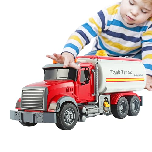 Idezek Feuerwehrauto-Spielzeug - Fügen Sie Wasser hinzu, um Autospielzeug mit Ton und Licht zu besprühen | Lagern Sie Wassertankwagen, fügen Sie Wasser hinzu, um Autospielzeug zu sprühen, Trägheit von Idezek