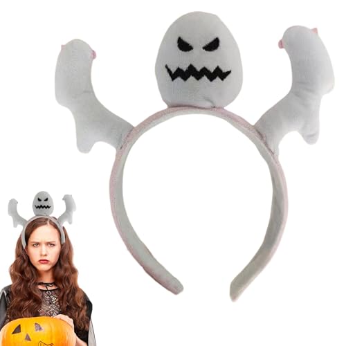 Idezek Geister-Kostüm-Stirnband, Geister-Stirnband für Mädchen | Gruseliges Party-Geister-Haarband - Halloween-Cosplay-Haarschmuck für Karneval, Bühnenaufführung, Mottopartys, Rollenspiele von Idezek