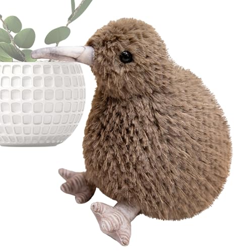 Idezek Kiwi-Vogel-Puppe, Kiwi-Vogel-Plüschtiere | Vogel-Tier-Plüsch-Kiwi-Spielzeug,Realistisches weiches Vogelspielzeug, süße pelzige Kiwi-Plüschpuppe für Kinder, Mädchen von Idezek