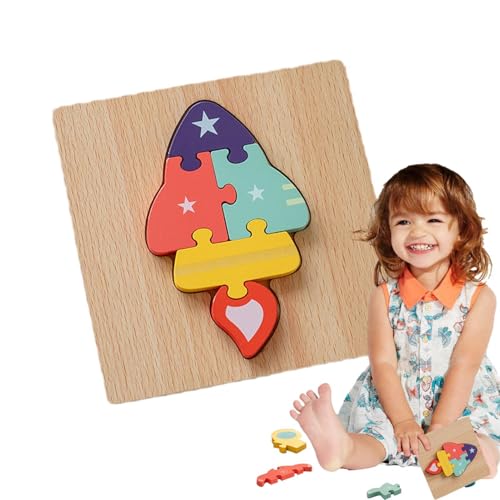 Idezek Kleinkind-Puzzles,Kleinkind-Holzpuzzles,3D-Puzzles aus Holz | Feinmotorik-Lernen, Spielzeug, pädagogisches Lernspielzeug für Kinder für Kleinkinder von 1–3 Jahren, Geschenke, STEM-Bauspielzeug von Idezek