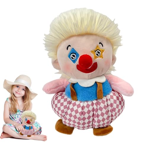 Idezek Lächelnde Clownpuppe, Clownpuppe Halloween, Streich-Clown-Puppe, Clownpuppen-Cartoon, Plüschtier gefüllt, lebendiges Plüschdesign für endlosen Spaß für Kinder von Idezek