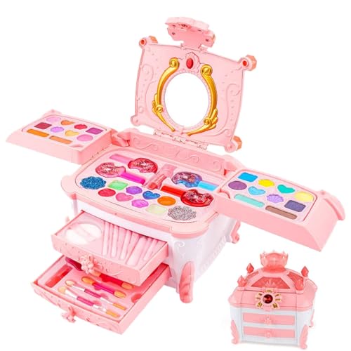 Idezek Make-up-Set für Mädchen, Make-up-Spielzeug für Mädchen,Kosmetisches Make-up-Set für kleine Mädchen - Kognitives Spielzeug für Kinder, Dress-up-Rollenspielset für das Early Learning Center, von Idezek