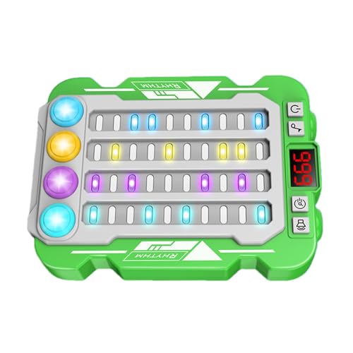 Idezek Rhythm Handheld-Konsole, Music Rhythm Master Speed ​​Push-Spiel | Rhythmus-Schnellschubmaschine mit Musik - Pädagogisch einstellbare Modi leuchten schnell auf, Push-Blasenspielzeug für Reisen von Idezek