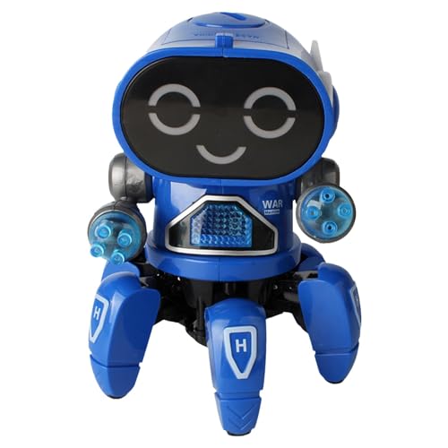 Idezek Roboterspielzeug für Kinder,Tanzendes Laufroboterspielzeug, Tanzen mit Musik Krakenförmiges Roboterspielzeug mit sechs Klauen, Blinkende, intelligenter Sensor-Spielzeugroboter, Kinderbegleiter von Idezek