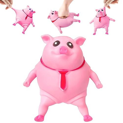 Idota 1 Stück Stress Schwein, Süßes Rosa Schwein Spaßige Splash Piggy Streich Squishy Pig für Erwachsene und Kinder zum Geburtstagsgeschenk Freund Party Geschenk von Idota