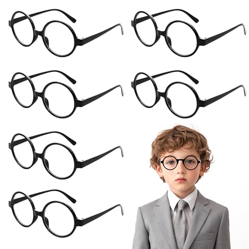 Idota 6 Stück Retro Runde Brillen Schwarz Zauberer Spielzeugbrille Ohne Linsen Brillenrahmen Kunststoff Nerd Brillen Kostüm Zubehör für Karneval Mottoparty Fasching Kostüm Cosplay Idota 6 Stück Retro Runde Brillen Schwarz Zauberer Spielzeugbrille Ohne Linsen Brillenrahmen Kunststoff Nerd Brillen Kostüm Zubehör für Karneval Mottoparty Fasching Kostüm Cosplay von Idota