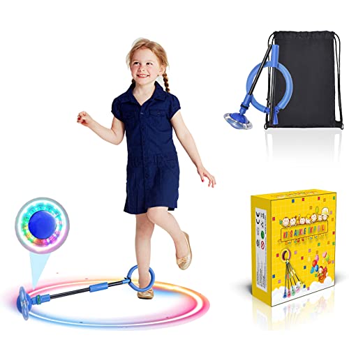 Idota Kinder Blinkender Springring, Swing Wheel mit Lichtrad, Faltbarer Flash Jumping Ball, Knöchel Skip Ball, Swing Wheel mit Lichtrad,Outdoor-Hüpfspiel, Fitness Spielzeug für Kinder Erwachsene von Idota