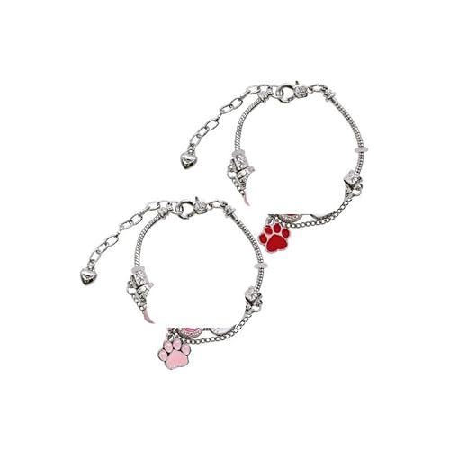 IhLux Armbänder Helloki-tty Mädchen Armbänder Charm Bead Armband Freundschaft Armbänder Personalisierte Armbänder Verstellbare Cartoon Armband Kreatives Geschenk Für Mädchen 2 Stück(D) von IhLux