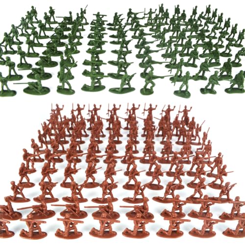 IhLux Armee Soldaten Figuren, Militär Modell Soldaten Plastik Spielzeug Set 100pcs Spielset Zweiter Weltkrieg Militärspielset Jungen Spielzeug Geschenk für Kinder und Erwachsene von IhLux