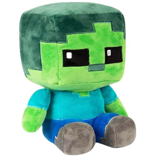 IhLux Mineccraft Stofftier Plüschtier Kuscheltier Gefüllte Plüschpuppe Kinderspielzeug Cartoon Charaktere Plüschpuppen Waschbar Puppen Für Mädchen Kinder Puppe Geburtstag Weihnachten Geschenk 26cm(B) von IhLux