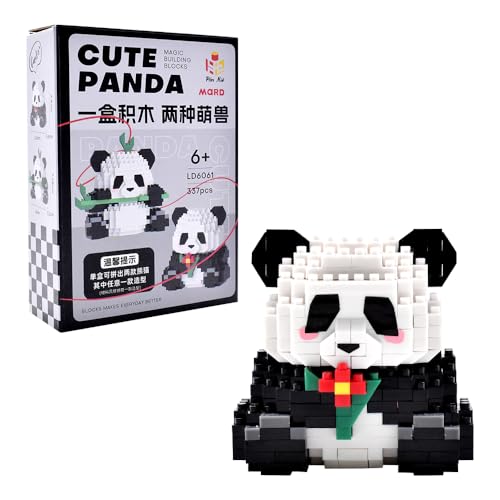 IhLux Panda Bauspielzeug Building Block Mini Panda Bausteine Set DIY Mini Bausteine Spielzeug Panda Modell Tier Bauen Bauklötze Haus und Büro Dekoration Geschenke Für Kinder von IhLux