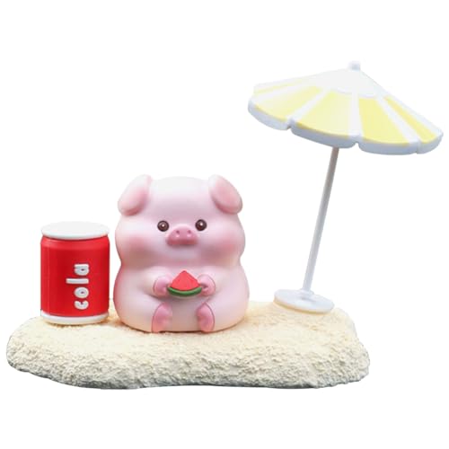 IhLux Urlaubsschweinchen Ornaments Mini Schwein Auto Armaturenbrett Schwein Spielzeug Auto-Dekoration Cartoon Tier Puppe Ornamente für Auto Interieur, Dekoration für Autos, Büro von IhLux