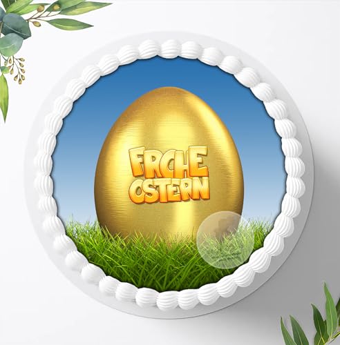 Frohe Ostern, Essbares Foto für Torten, Tortenbild, Tortenaufleger Ø 20cm - Super Qualität, 0165w von Ihr Onlineshop Digital-on 24