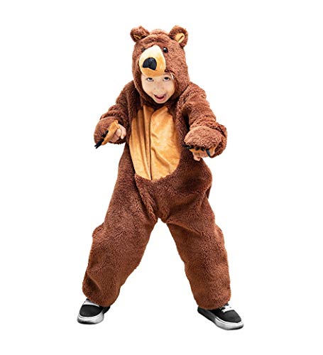 Ikumaal Braunbär-Kostüm, F67 104-110, für Kind-er, Grizzly Bär-en Kostüm-e Wild-Tier Fasching Karneval Kleinkinder-Karnevalskostüme Kinder-Faschingskostüme von Ikumaal