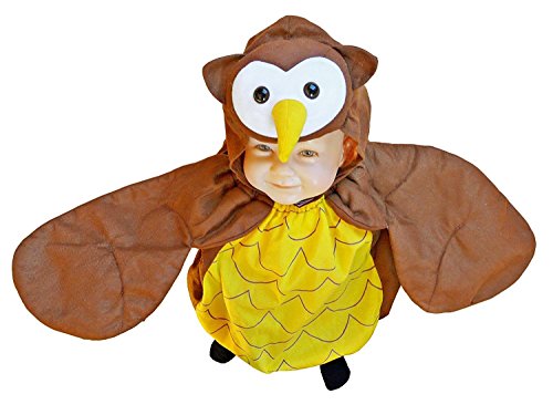 Eulen-Kostüm, F68 86-92, für Baby Babies Klein-Kind, Eule Uhu Vogel Wald-Tiere Kostüm-e Fasching Karneval Kleinkinder-Karnevalskostüme Faschingskostüme von Ikumaal
