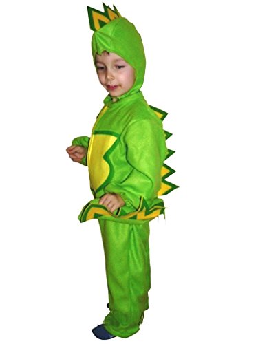 Ikumaal Drachen-Kostüm, F01 104-110, für Kind-er, Dino Drache Märchen Kostüm-e Fasching Karneval Kleinkinder-Karnevalskostüme Kinder-Faschingskostüme von Ikumaal