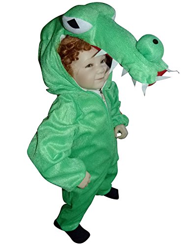 Ikumaal Krokodil Kostüm, An64 86-92, für Baby Babies Klein-Kind, Alligator-en Kostüm-e Fasching Karneval Kleinkinder-Karnevalskostüme Kinder-Faschingskostüme von Ikumaal