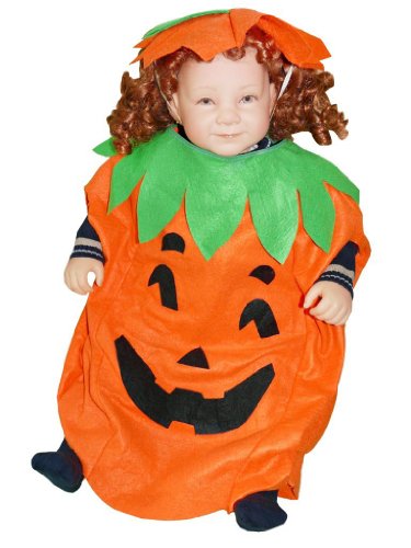 Ikumaal Kürbis-Kostüm, An01 80-86, für Baby Babies Klein-Kind, Halloween Kostüm-e Grusel Scary Kinder Fasching Karneval Karnevalskostüm-e Faschingskostüm-e von Ikumaal