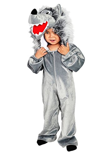 Ikumaal Wolf-Kostüm, F49 98-104, für Kind-er, Wolfs-Rudel Wölfe Tier-Kostüme Fasching Karneval Kleinkinder-Karnevalskostüme Kinder-Faschingskostüme von Ikumaal