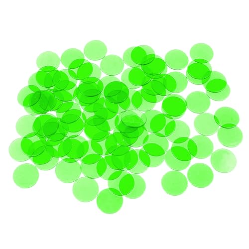 Illkjasfc 100Pcs Kunststoff Zählen Zähler Marker Für Kinder Mathematik Bildung Spiel Mehrere Farbe Transparent Zähler Bingo Chip von Illkjasfc