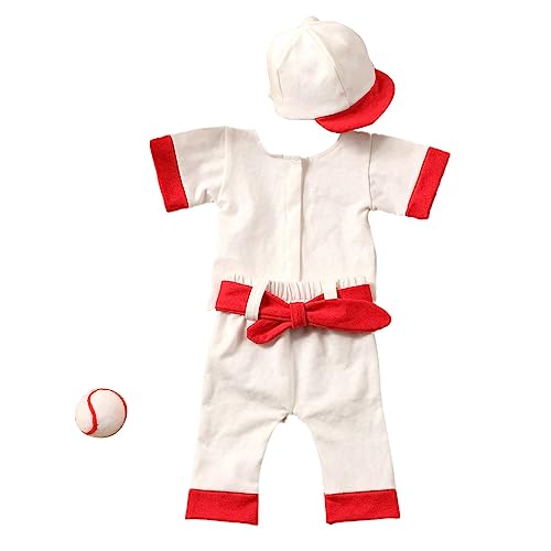 Illkjasfc Baby Fotografie Anzug Baseball & Uniform T Shirt Hosen Set Fotostudio Requisiten Neugeborenen Kostüm Dusche Geschenk von Illkjasfc