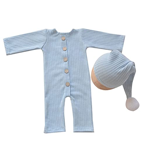 Illkjasfc Baby Jungen Mädchen Fotografie Kleidung Säugling Foto Requisiten Pom Pom Mit Stricken Overalls Baby Foto Kleidung von Illkjasfc