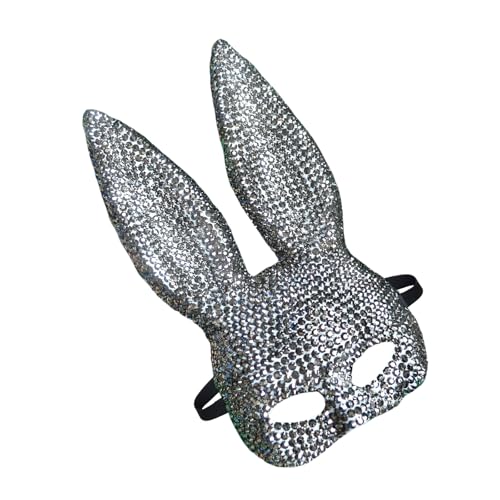 Illkjasfc Lustige Kaninchen Party Maskenzubehör Tierthema Party Kaninchen Maske Mit Elastischen Kopfbedeckungen Für Erwachsene Cosplays von Illkjasfc