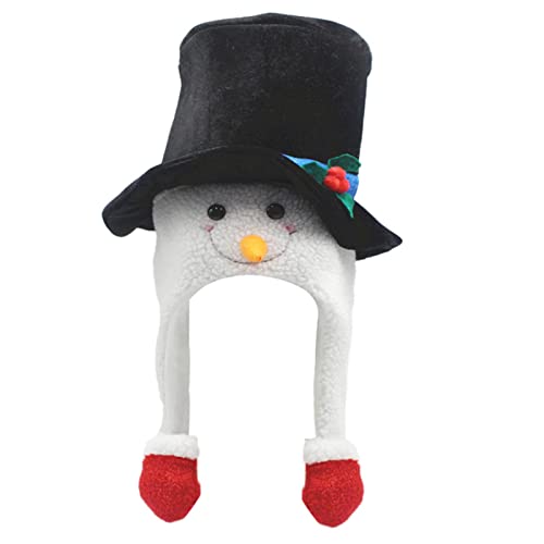 Illkjasfc Lustige Weihnachtshut Schneemann Weihnachtsfeier Navidad Requisiten Neujahr Weihnachten Top Mit Schneemann Ohrblatt von Illkjasfc