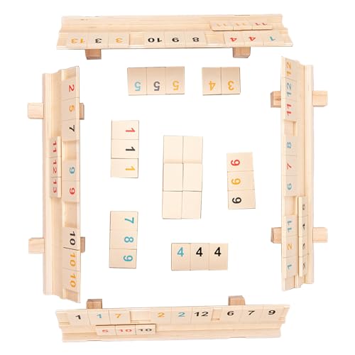 Illkjasfc Rommé Spielzeugset Aus Holz Rommé Würfelspiel Mit 106 Spielsteinen 4 Spielständer Reisespielset Für Familien Brettspiele Einfach Zu Bedienen von Illkjasfc