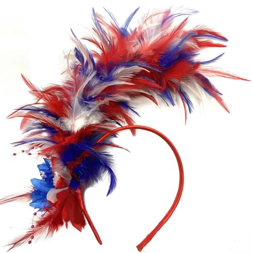 Illkjasfc Stirnband Fascinator Stirnband Cosplay Haarband 1920er Jahre Kopfschmuck Vintage Haarschmuck Frauen von Illkjasfc