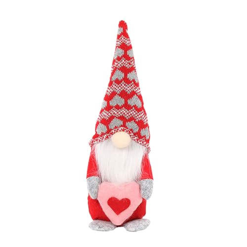 Illkjasfc Valentines Day Gnomes Plush Decorations Handmade Scandinavian Tomtes Home Tabletop Elves Gnomes Ornaments Sweet Valentines von Illkjasfc