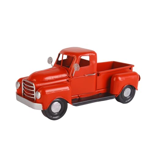 Illkjasfc Vintage Metall Truck Ornament Weihnachtsbaum Blume Pickup Auto Modell Regal Akzent Weihnachten Home Decor von Illkjasfc