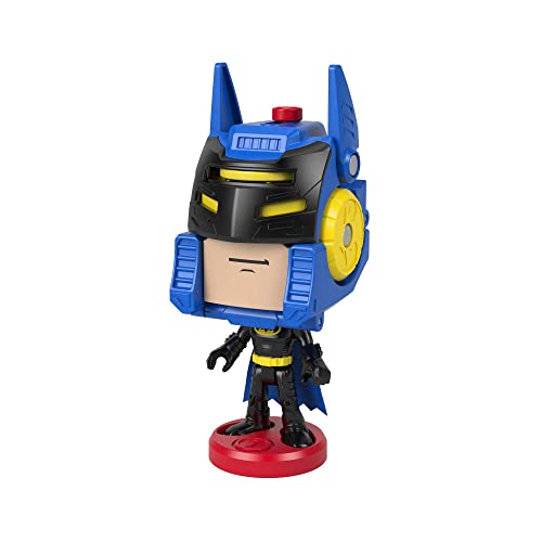 Fisher-Price Imaginext HGX91 - DC Super Friends Head Shifters Batman-Figur und verwandelbares Batmobil-Fahrzeug für Rollenspiele, Spielzeug für Kinder ab 3 Jahren von Fisher-Price