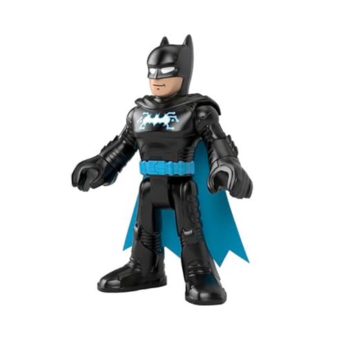 IMAGINEXT DC SUPER FRIENDS Batman XL Bat-Tech Blue - 25,4 cm große Figur, bewegliche Gliedmaßen, weicher Stoffumhang, für Kinder von 3 bis 8 Jahren, GXH58 von Fisher-Price