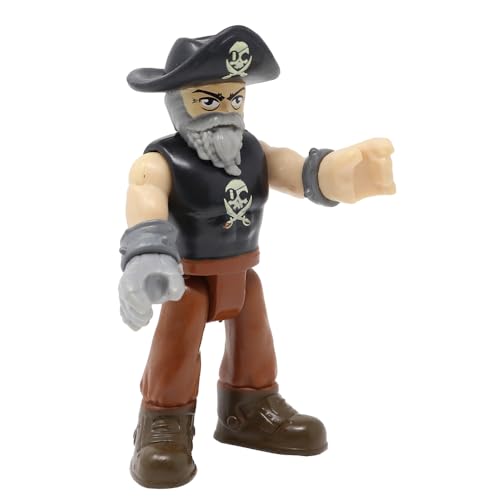 Imaginext Ersatzteil für Fisher-Price Piratenschiff Spielset DRY15 und Billy Bones' Boot DHH65 - Ersatz Piraten Billy Bones bewegliche Figur mit eiserner Hand von Imaginext