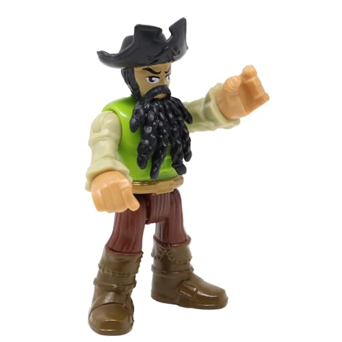 Imaginext Ersatzteil für Fisher-Price Piratenschiff Spielset DRY15 und Blackbeard's Lair DHH62 - Ersatz Blackbeard Pirate Posable Figur von Imaginext