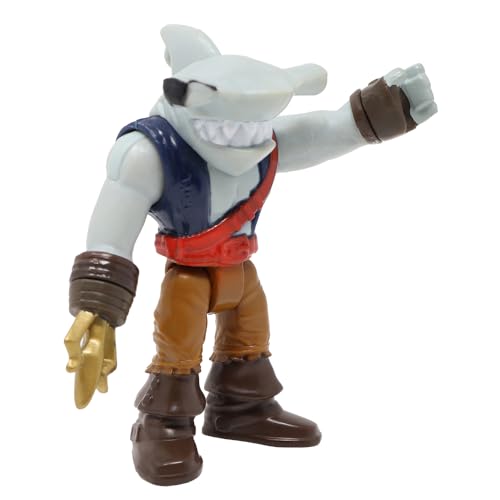 Imaginext Ersatzteil für Fisher-Price Piratenschiff Spielset DRY15 und Mega Mouth Shark DHH66 - Ersatz Mega Mouth Hammerhead Poseable Shark Figur mit Dreizack Hand von Imaginext