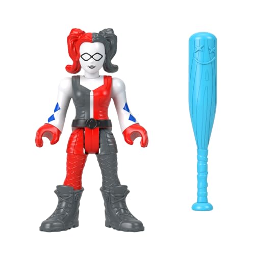 Imaginext Ersatzteil für Fisher-Price Spielset – HMX58 – inspiriert von DC Superfreends farbwechselnden Harley Quinn Figur und Baseballschläger von Imaginext