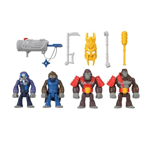 Fisher-Price Imaginext HML57 - Imaginext Army Spielzeug Figurenset, Boss Level Army Pack, 9 Teile, Gorilla gegen AFFE, mit Zubehör für Rollenspiel im Vorschulalter ab 3 Jahren von Fisher-Price