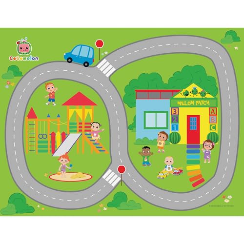 Imaginmat: Deluxe - Cocomelon - Boden-Spielmatte & Spielzeugauto, 30,5 x 20,5 cm, Charakter Fahrzeug & Straßenzubehör, strapazierfähige EVA-Schaumstoffmatte, lizenziert, Kinder 3+ von Imaginmat