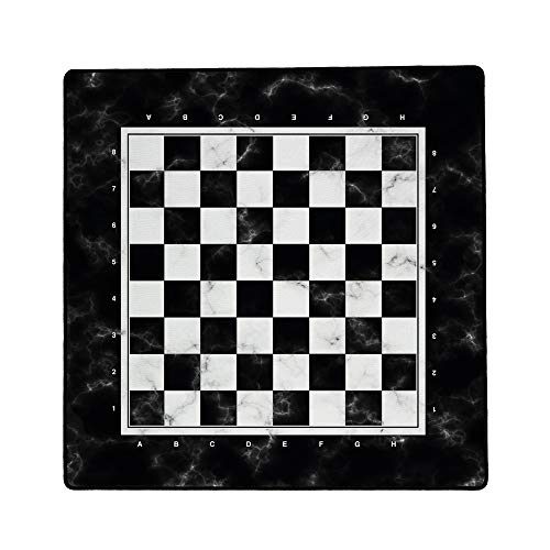 Spielmatte, Spielunterlage, rollbares Schachbrett, Motiv: Marmor schwarz, 40x40cm von Immersion