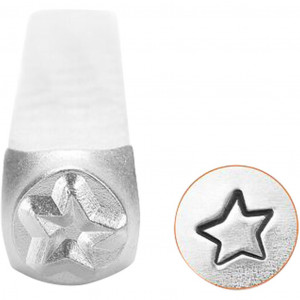 Prägestempel, Stern, Größe 3 mm, L 65 mm, 1 Stk von ImpressArt