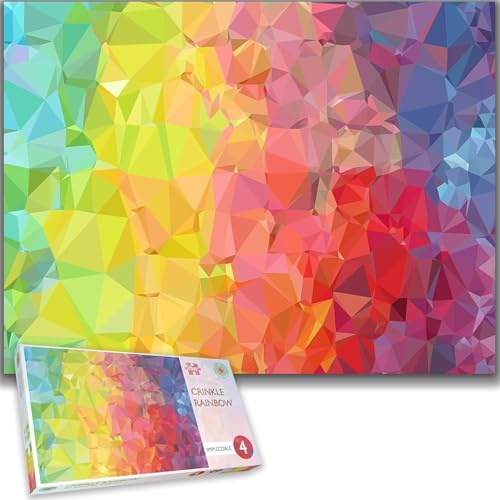 Geknitterter Regenbogen - 1000 Stücken - Fast unmöglich Puzzle von Impuzzible