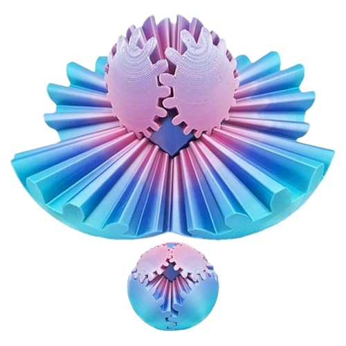 3D gedrucktes Gear Ball Fidget Toy, 3D Printed Gear Ball Zahnradkugel, Gearsphere The Whirling Wonder Fidget Gear Ball zur Stress- und Angstlinderung (10cm) von Imtrub