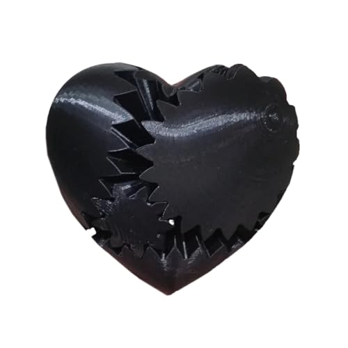 Heart Gear 3D-gedrucktes Zahnradball Spielzeug, herzförmiges Zahnradspielzeug, Steampunk Gear Fidgets, Gearsphere Herzförmiges Zahnrad-Zappelspielzeug zum Entspannen bei Angstzuständen von Imtrub