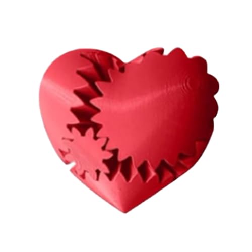 Heart Gear 3D-gedrucktes Zahnradball Spielzeug, herzförmiges Zahnradspielzeug, Steampunk Gear Fidgets, Gearsphere Herzförmiges Zahnrad-Zappelspielzeug zum Entspannen bei Angstzuständen von Imtrub